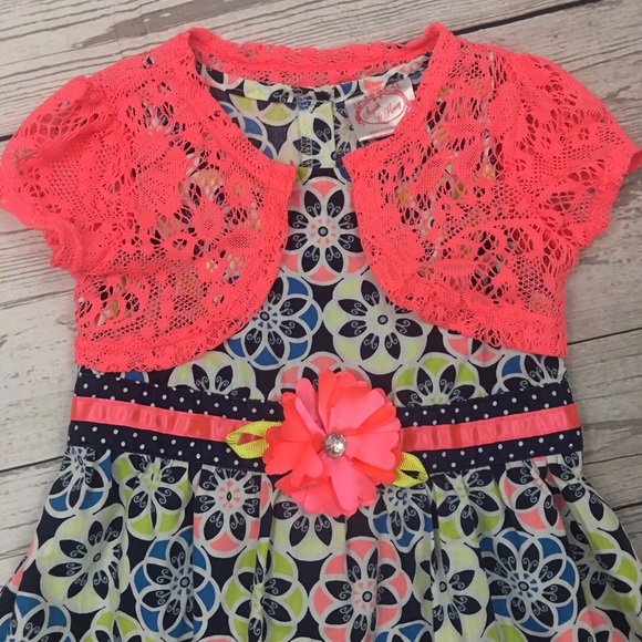 Sugah & Honey Girls 4T Dress With Cardigan - Picture 6 of 16